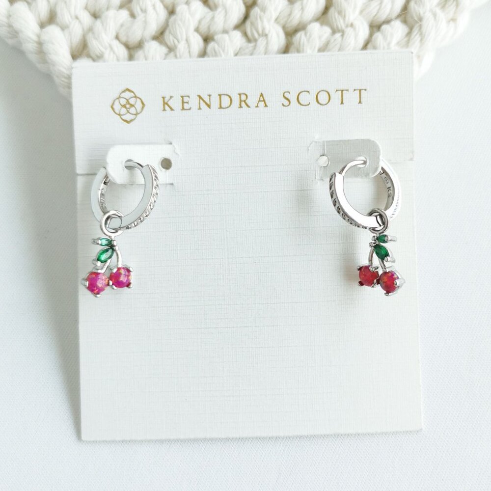 Kendra Scott Cherry Silver Berry Kyocera Opal Earring